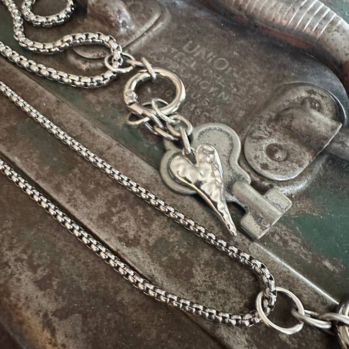 Bohemian Grace - Wholesale Pendant/Charm Necklace - Key to Love Charm Necklace - Silver Smith Collection