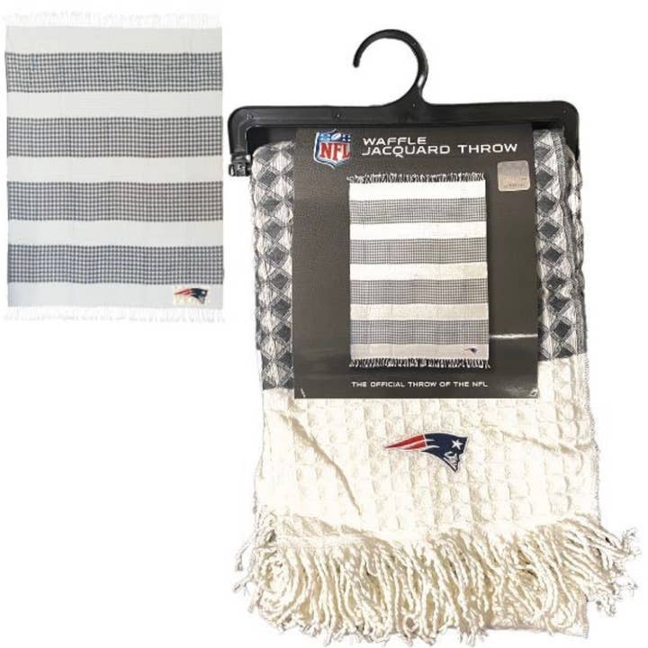 Jacquard Throw 50"x60"- New England Patriots for wholesale by St. Louis Wholesale LLC