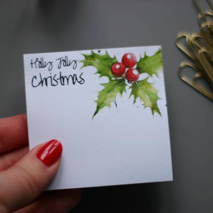 Holly Jolly Weihnachts-Klebenotizen für den Großhandel von Clare Baird