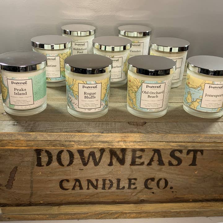 Downeast Candle Company - Wholesale Jar/Filled Candle - Nautical Chart Candles
