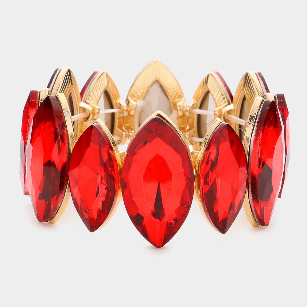 Sensibling Corp. – Pulseira de punho por atacado – Pulseira Marquise Stone Stretch para Noite8