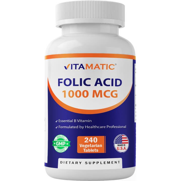 Vitamatic Folic Acid 1000mcg (1mg) for wholesale by Vitamatic