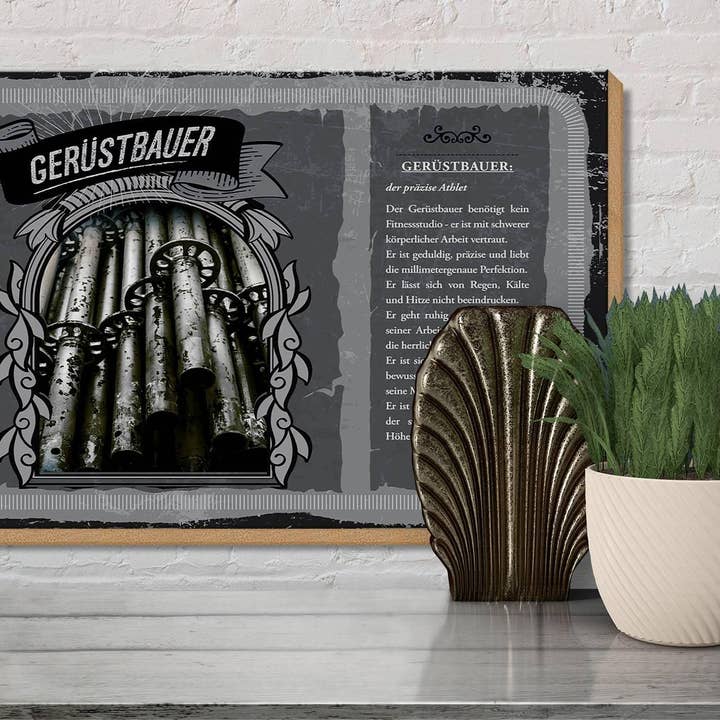 Femer - Wholesale Sign - Wooden sign professions 30x20 cm scaffolding precise athlete decorative sign wooden sign3