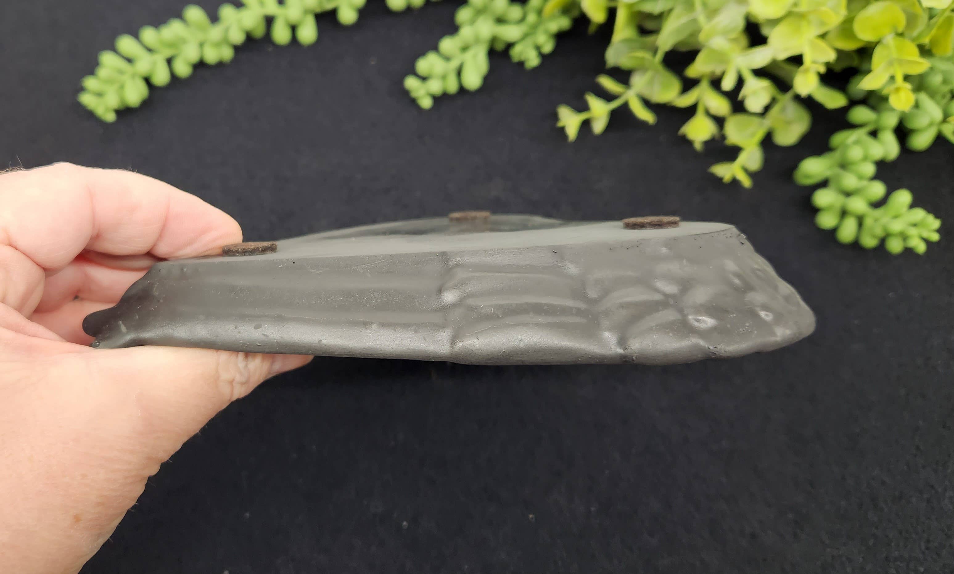 Meraki Gemstones - Wholesale Decorative Plate/Dish/Bowl - Shungite  Angel Wing Plate/Bowl (Approximately 7"x6"x1.25")5