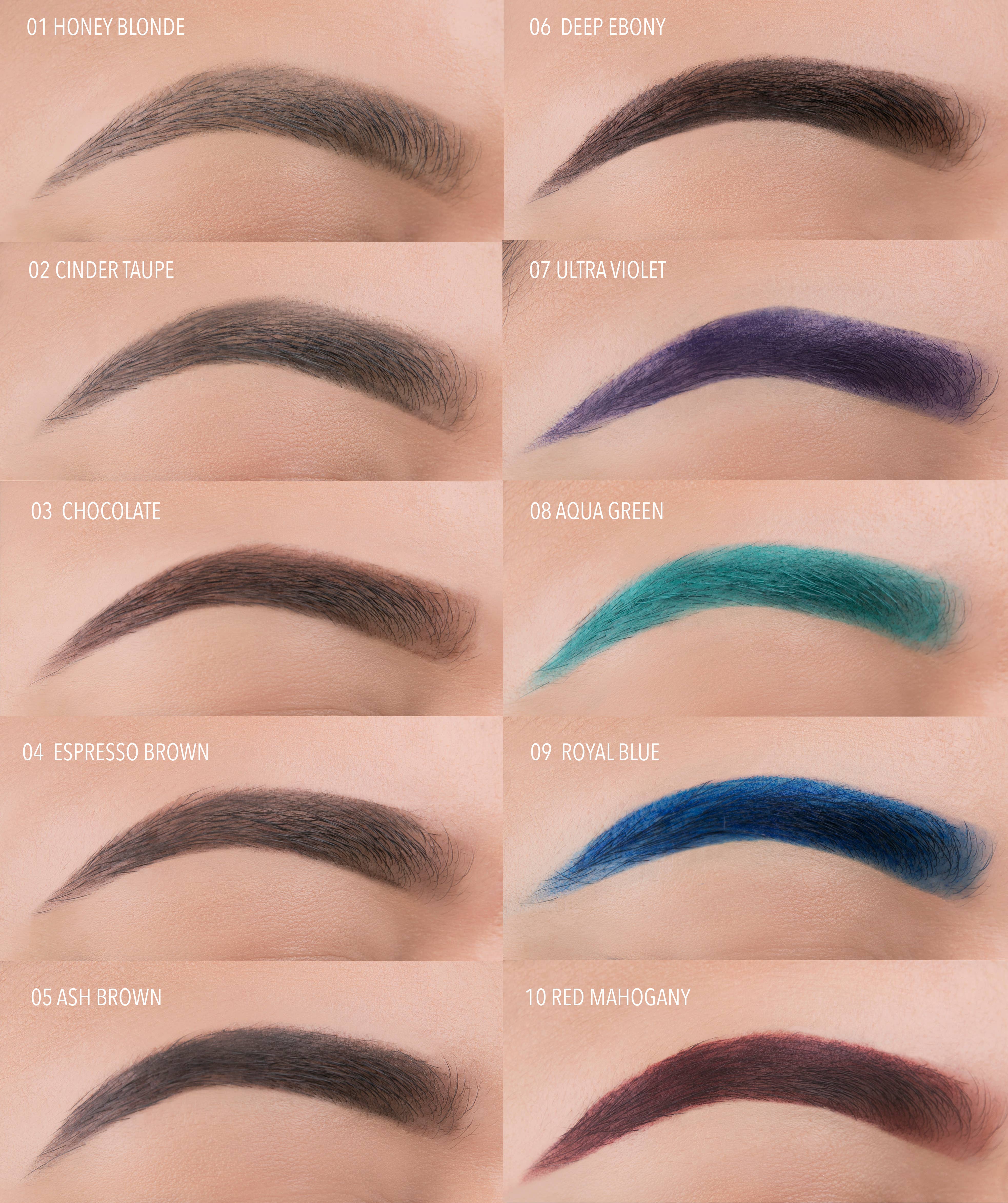 Moira Cosmetics – Lápis de sobrancelha por atacado – Gel Desafiador de Sobrancelhas - 006 Deep Ebony3