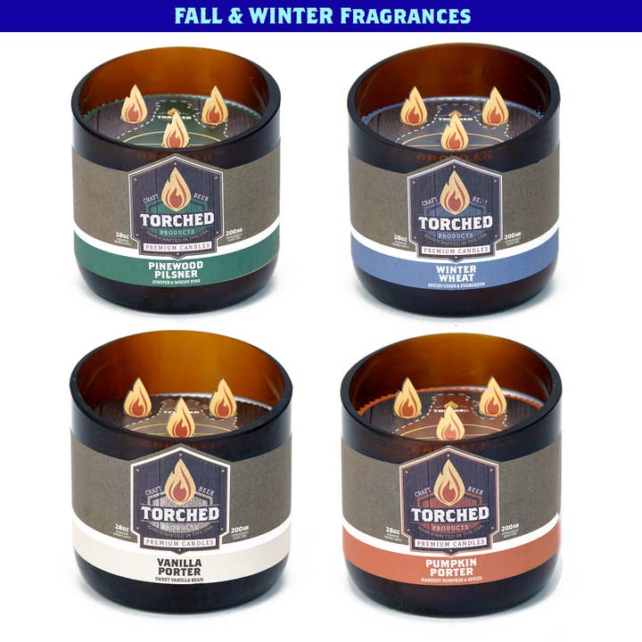 Growler Candle – 28oz – Assorted Fragrance – 4PK - Fall for wholesale by Torched Products