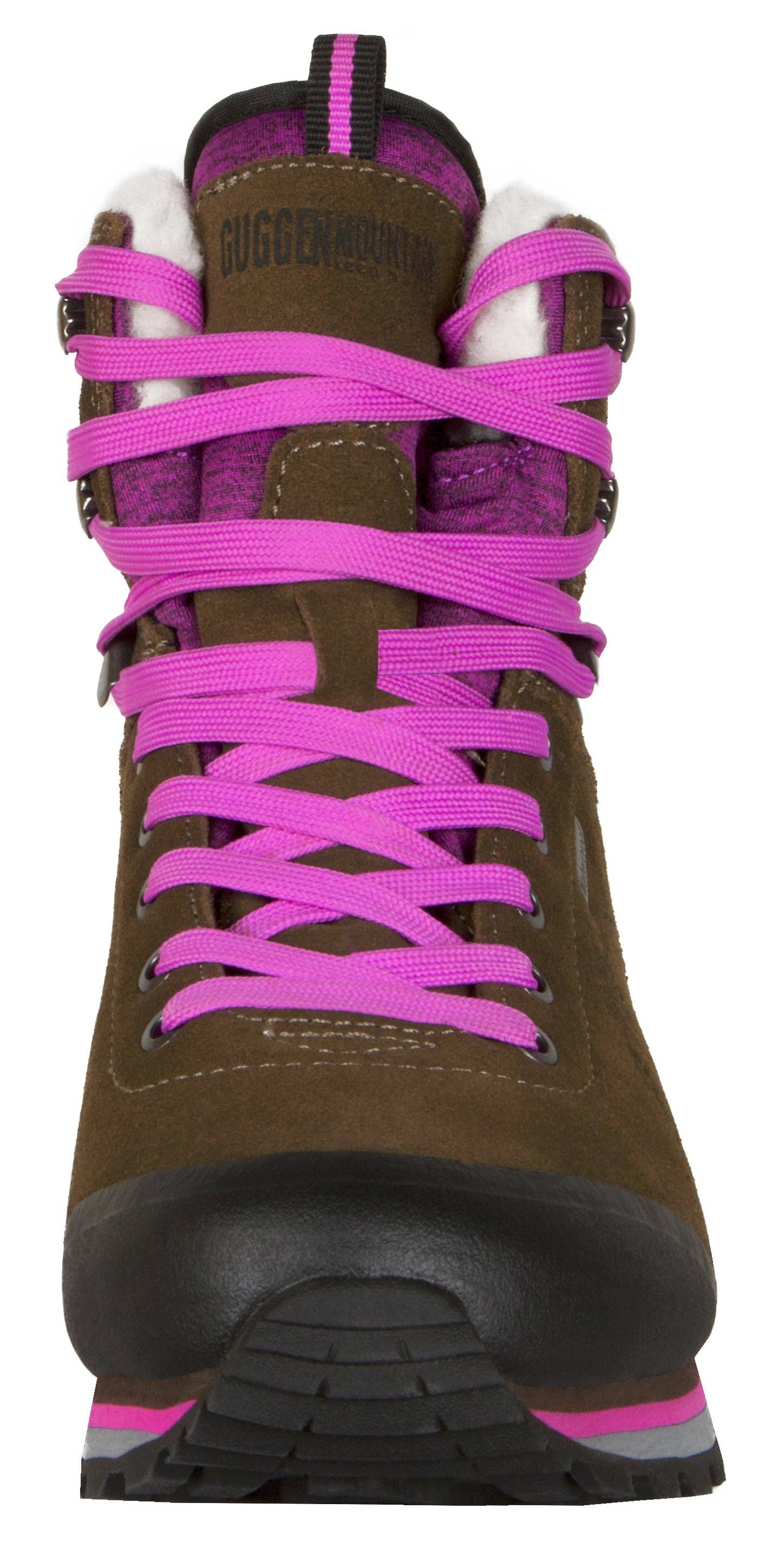 Braun-Lila GUGGEN Mountain HPM59 Stivali da trekking e escursionismo da donna, imbottiti con lana vera, impermeabili - B-Ware in vendita all'ingrosso su Faire7