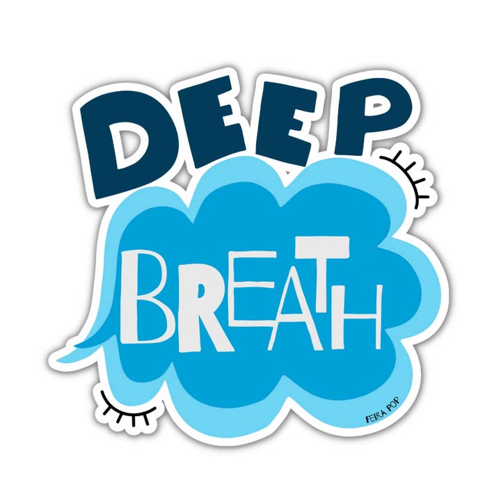 Sticker Deep Breath for wholesale by Feira Pop