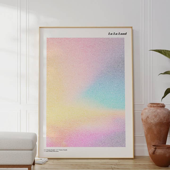 La La Land Drehbuch Kunstdruck für den Großhandel von Fade Out Prints