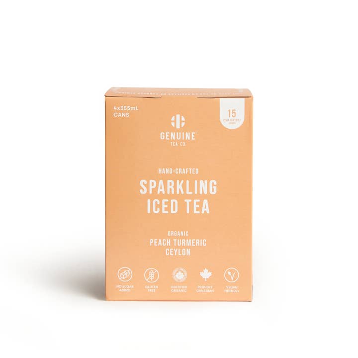 Genuine Tea - Wholesale Iced Tea - Organic Peach Turmeric Ceylon - Sparkling Iced Tea3