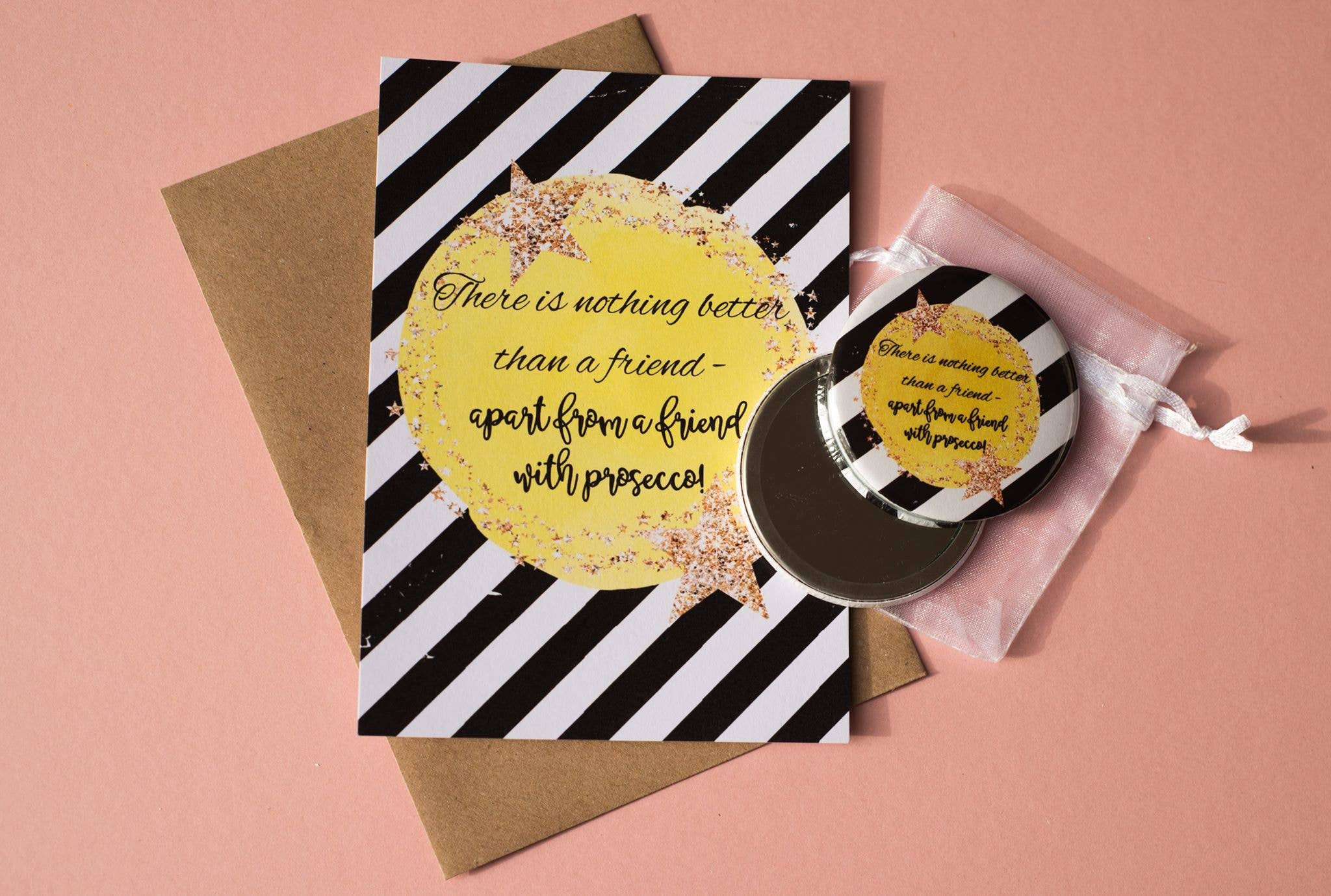 Dios Designs – wholesale Postcard – A6 Postcard Print - Yellow Star Alcohol15