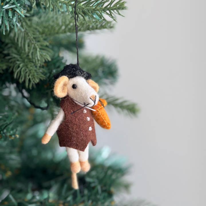 Ganapati - Wholesale Ornament - Felt Mouse Family Christmas Ornament