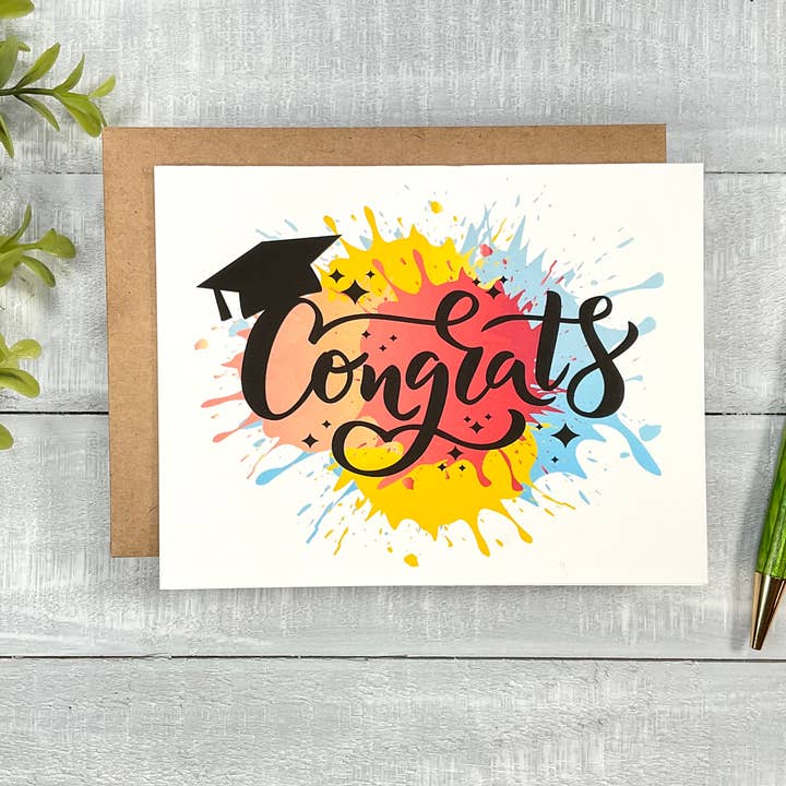 Félicitations Paint Splatter pour la vente par by Emily Young