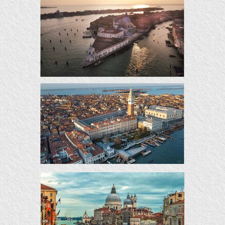 3 pcs Author prints canvas MADE IN ITALY Venice PANORAMA 1 for wholesale by Andrea Risi Fine Art Photography
