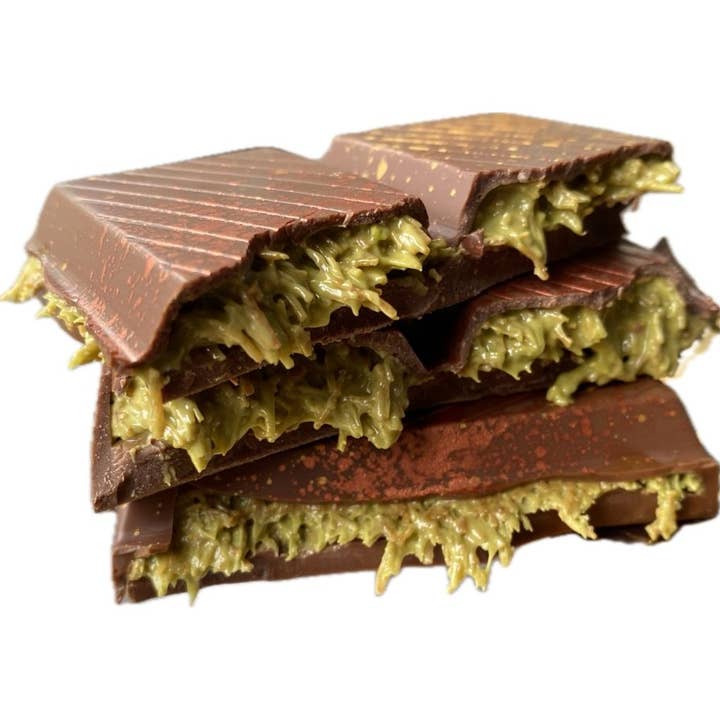 Aladdin – wholesale Chocolate bar – Handmade Dubai Chocolate Tablet - Belgian Chocolate with Pistachio & Roasted Kadayif3