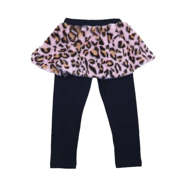 A85 12339 Furry Leopard Mix Skeggings (2 Colors) for wholesale by Doe a Dear