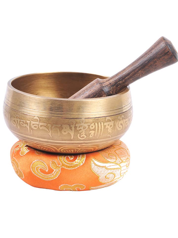 Tigela Tibetana Cantante Om com Gravação Simples por atacado de The Collection Royal / Royal Handicrafts