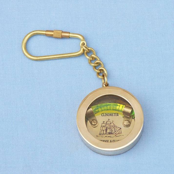 Hampton Nautical - Wholesale Sleutelhanger - Uniseks - Massief messing clinometer level sleutelhanger 5"