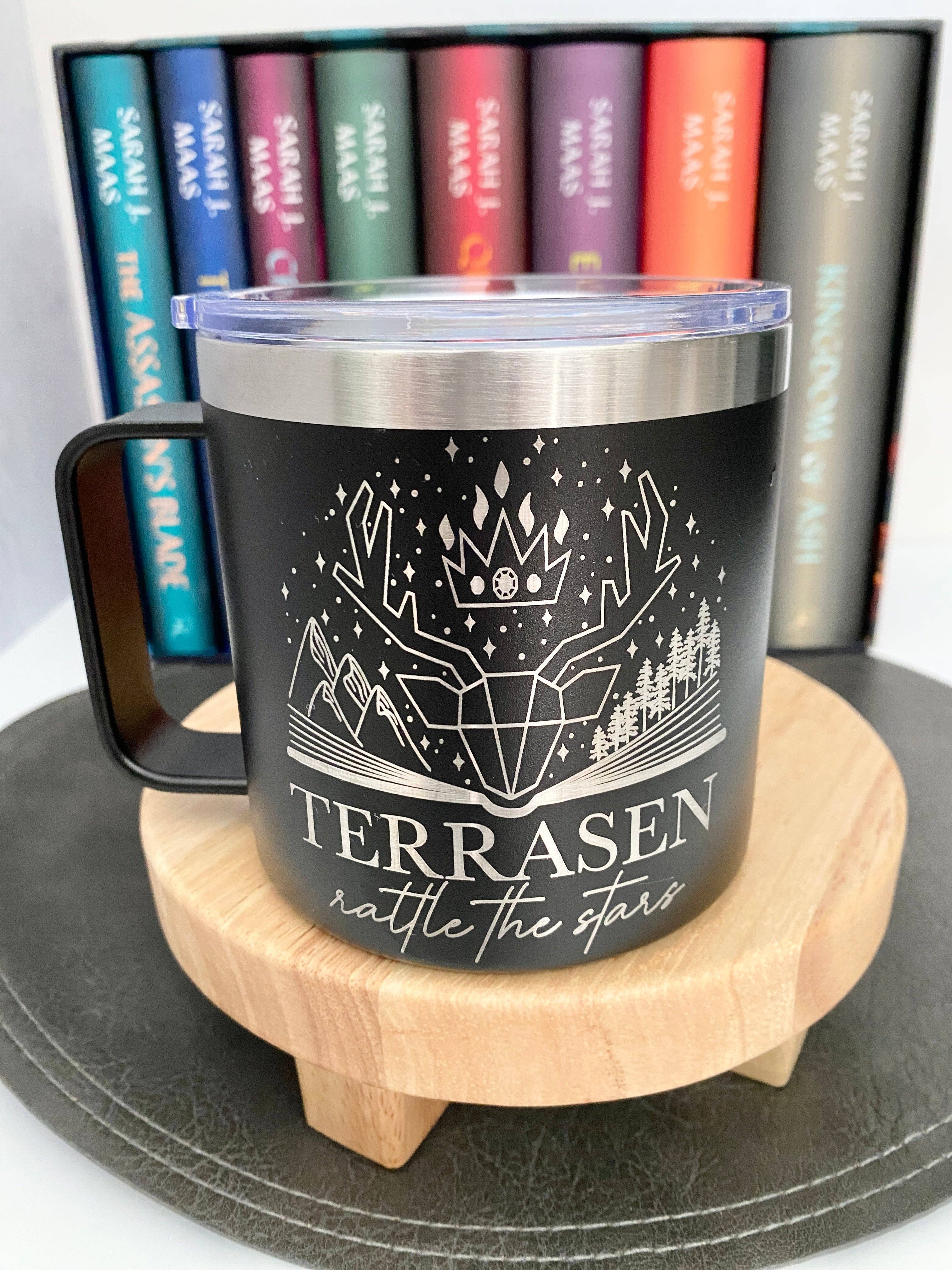 zoo&roo - Wholesale Insulated Mug/Tumbler - Terrasen engraved mug | Throne of Glass officially licensed0