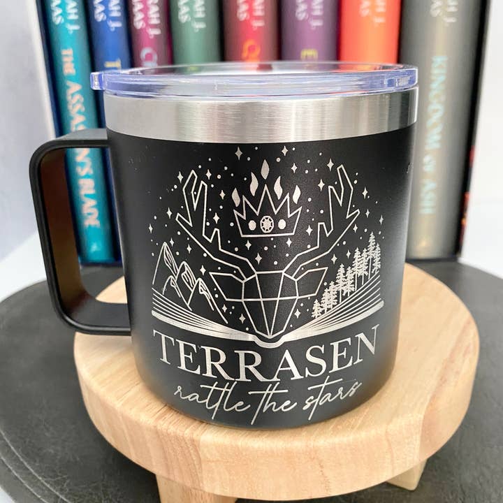 zoo&roo - Wholesale Insulated mug/tumbler - Terrasen engraved mug | Throne of Glass officially licensed
