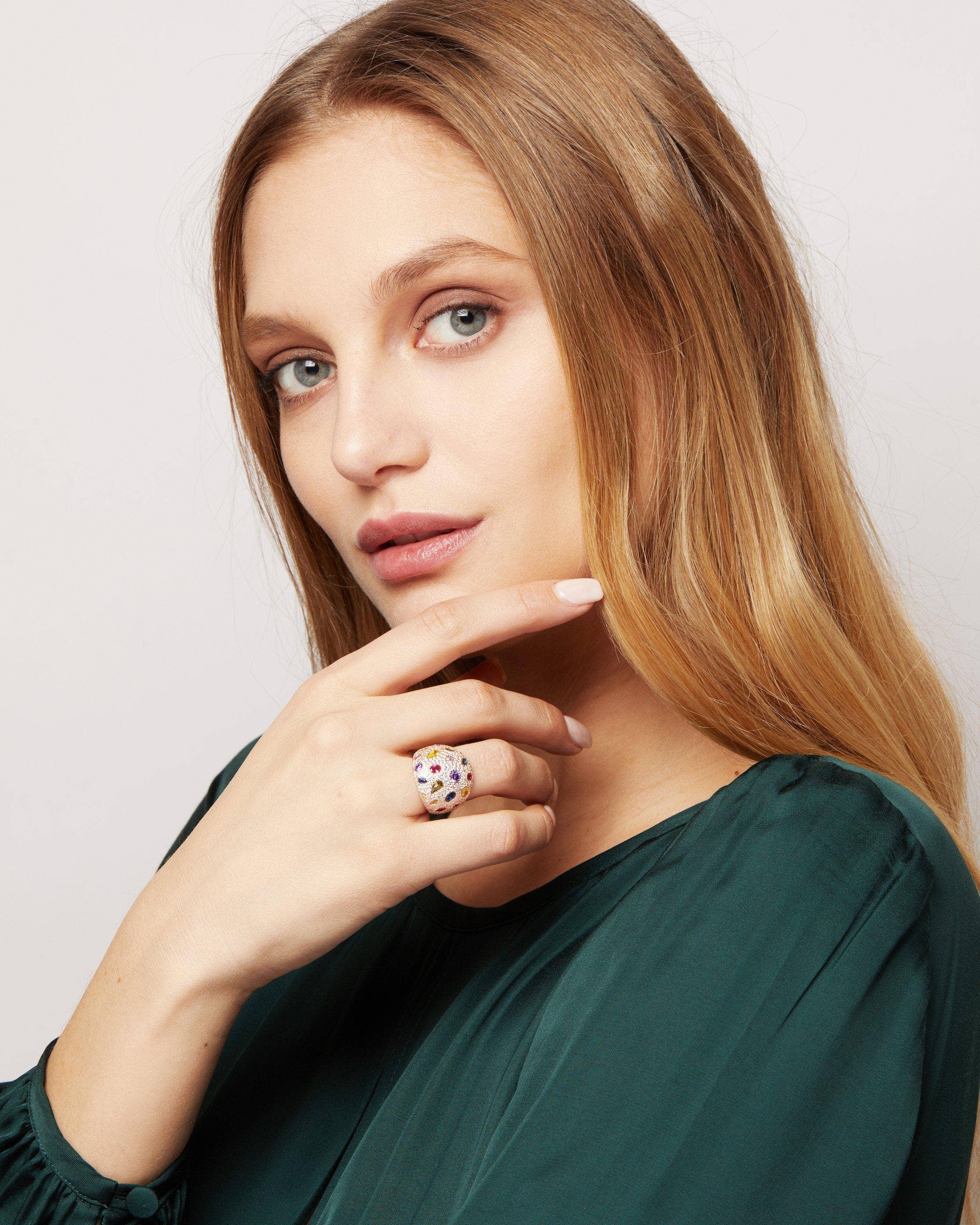 Kosa Jewels - Wholesale Multi-Stone Ring - Alexandra Colorful Rhinestone Ring7