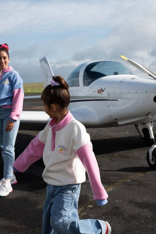 Ayuna - Wholesale Sweatshirt - Kids - Children's Cotton Sweatshirt Pink and White - Retro 90's2