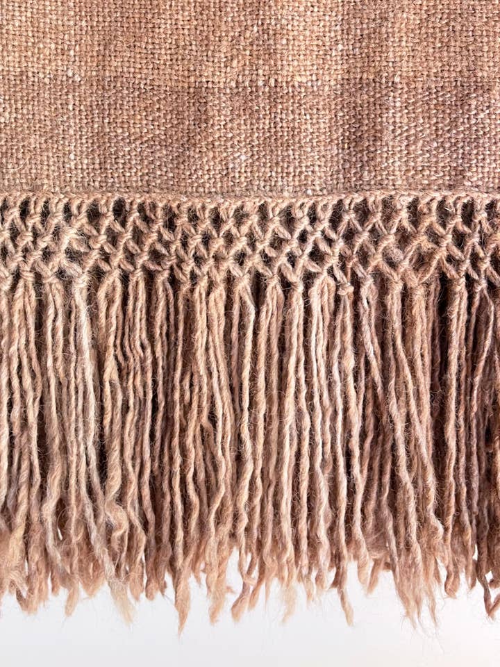 Llama Throw – Oat (100% Undyed Llama Fiber) for wholesale by CHACO Goods