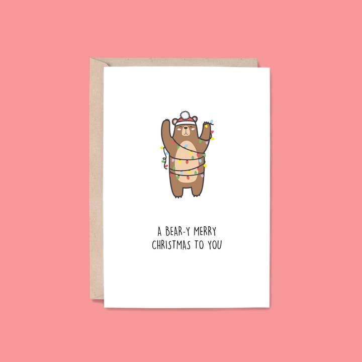 Christmas Card: Bear-y Merry Christmas | Bear for wholesale by Hey Hunny