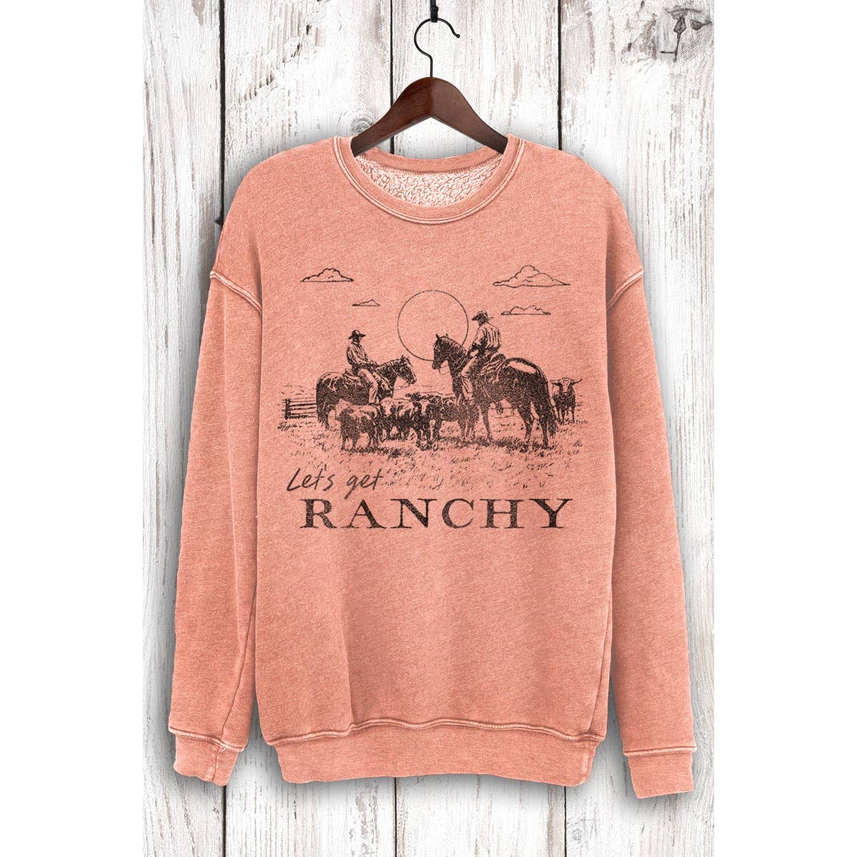 HRTandLUV - Wholesale Sweatshirt - Women's - LET'S GET RANCHY MINERAL SWEATSHIRTS0