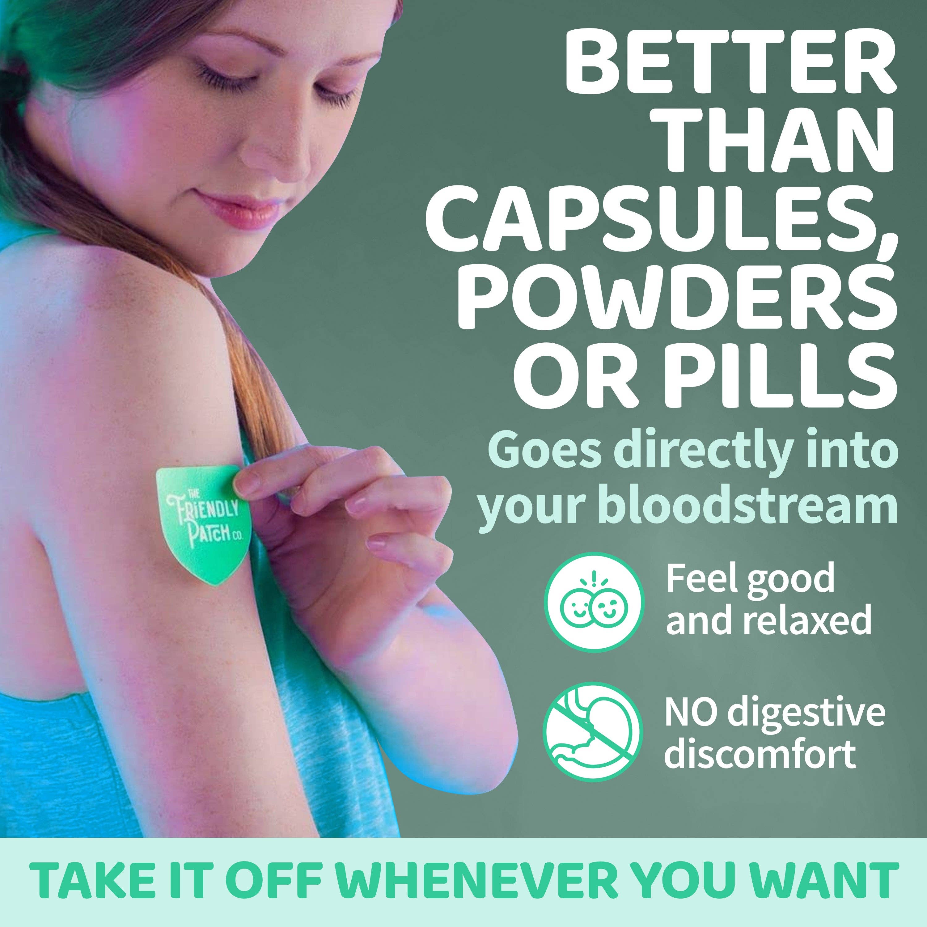 Friendly Patch CO - Wholesale Oral Supplement/Vitamin - Stress Patches Relax & Let Go Ashwagandha Gaba 8 Patches9