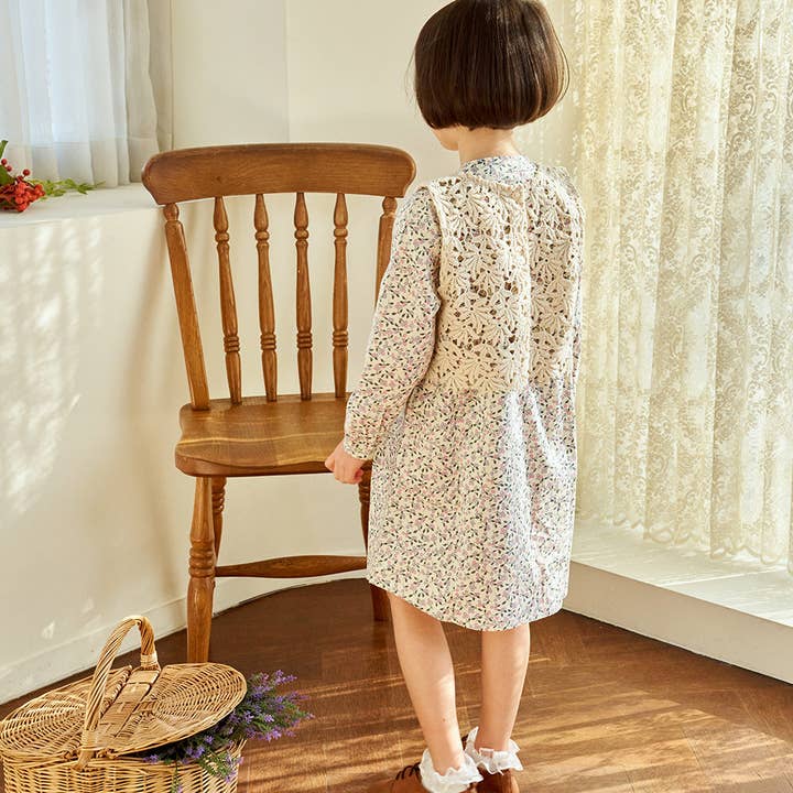 ToTo Heros - Vendita all'ingrosso Vestito - Bambini - Abito Camicia Evelyn con Gilet di Pizzo