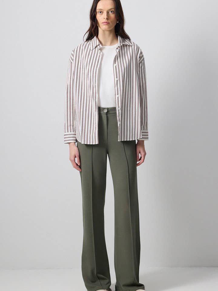 PANTALONI A MAGLIA IN ACCIAIO A COSTE per la vendita all'ingrosso da parte di Touché Privé EU