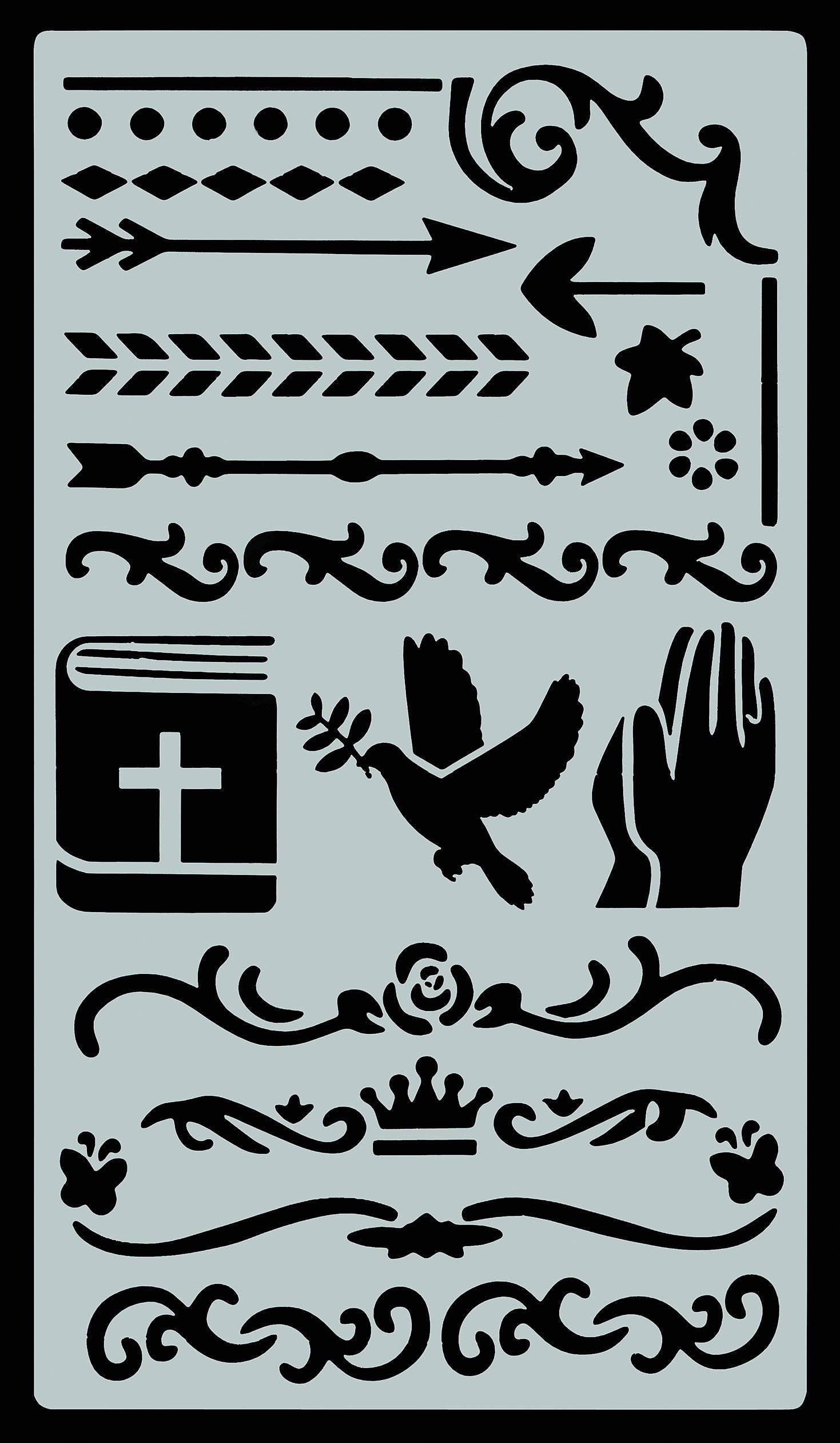 Peter Pauper Press - Wholesale Stencil/Craft Die - Essentials Faith Stencil Set6