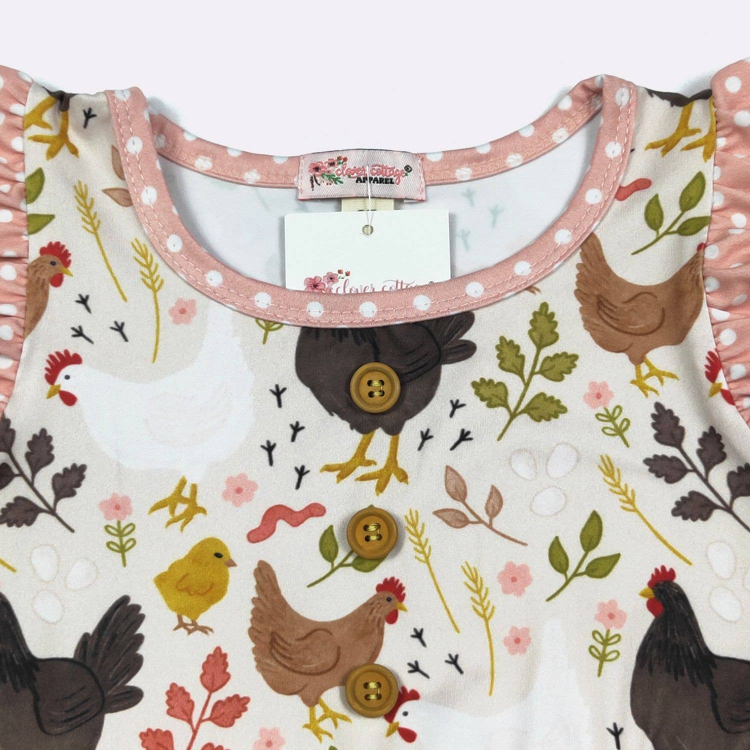 Clover Cottage - Wholesale Dress - Kids - Chicken Chic Girls Dress4