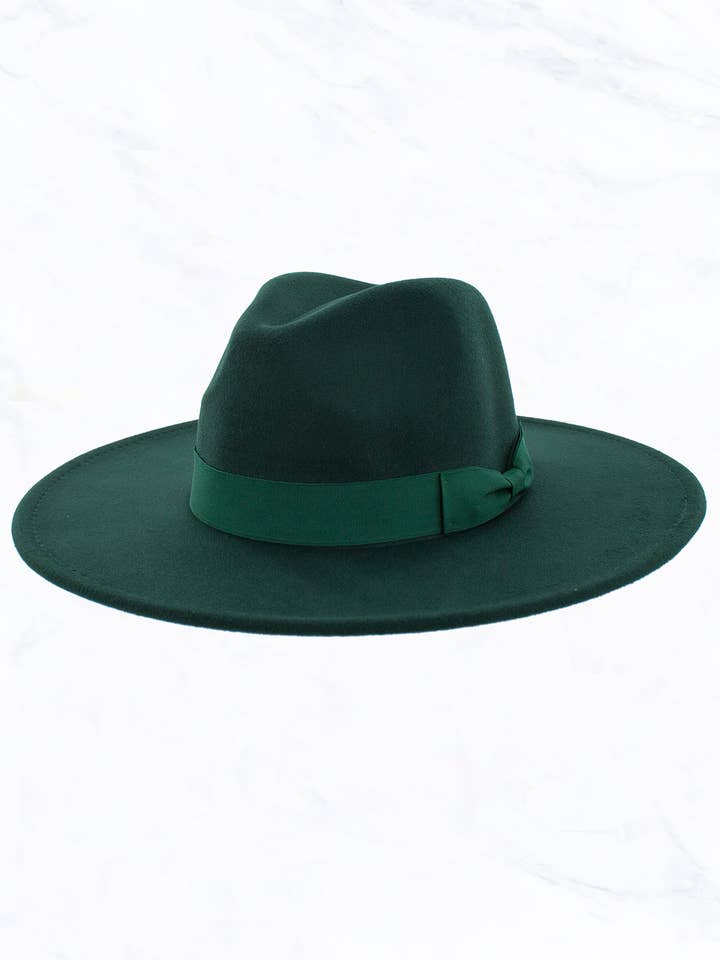 Wide Brim Fedora Hat with Bow Classic for wholesale by Suzie Q USA