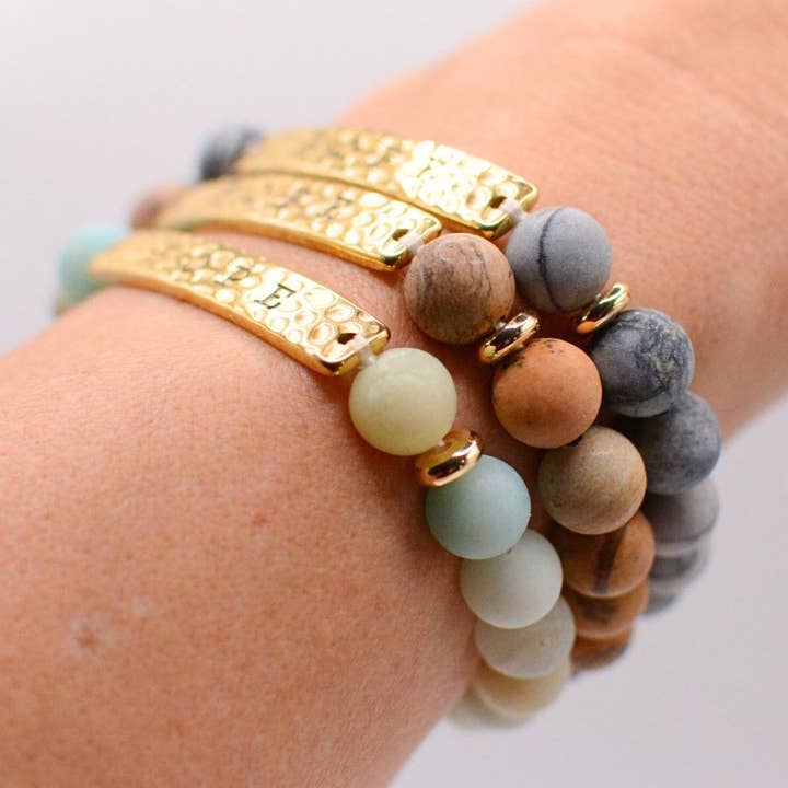 Two and Crew - Wholesale Beaded Bracelet - HOPE stone Bible inspirational religious bracelet jewelry