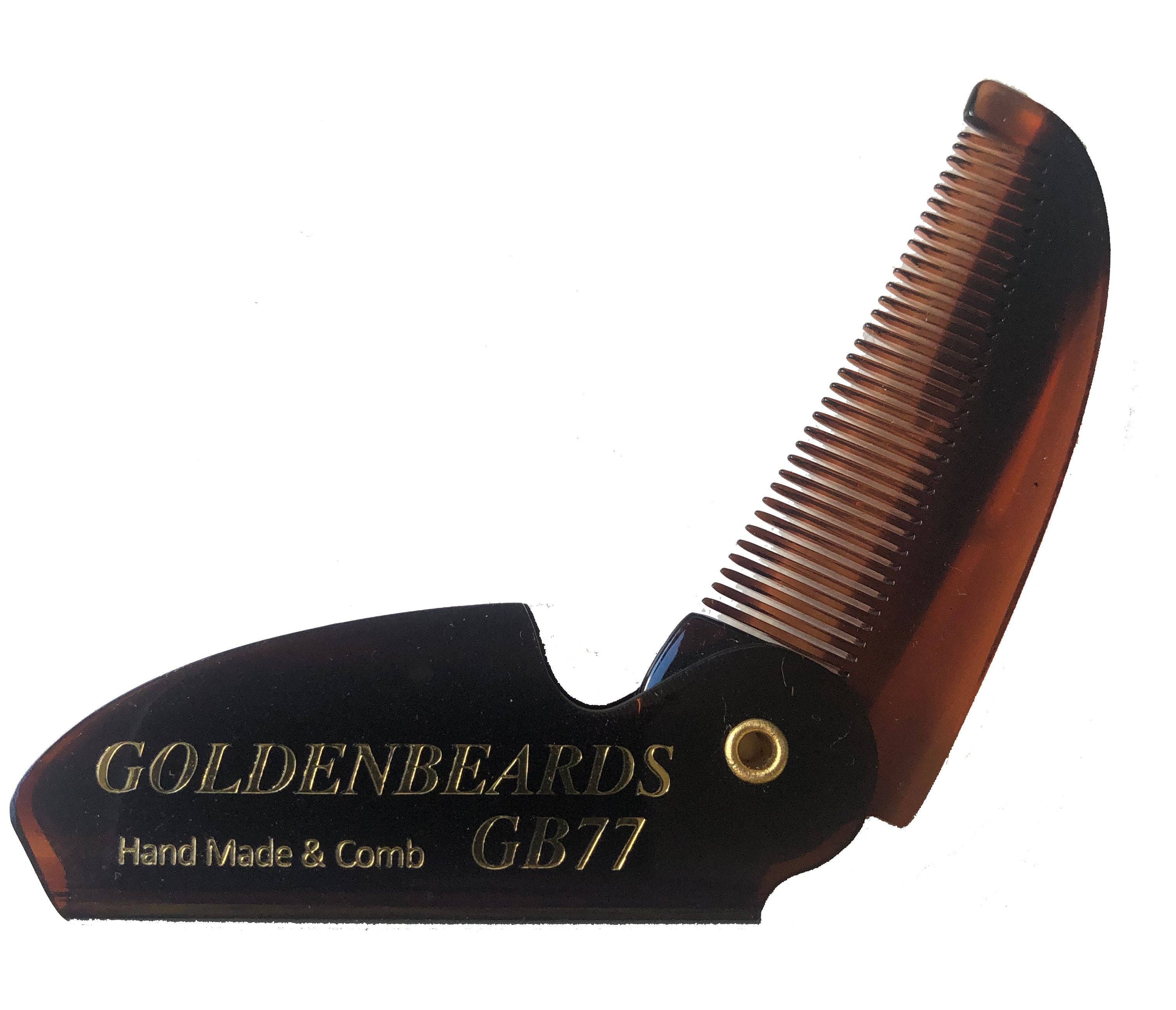 Golden Beards - Wholesale Beard brush/comb - Golden Beards GB 77T Folding Beard & Mustache Comb