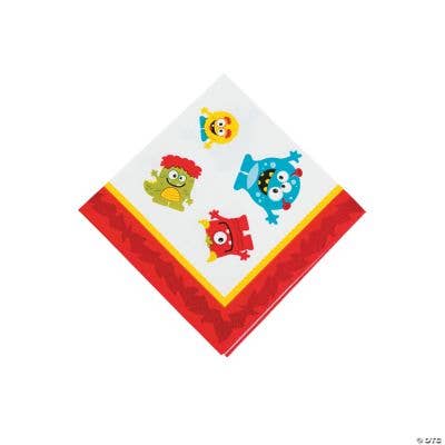 MINI MONSTER BEVERAGE NAPKIN (16PC) for wholesale by Fun Express