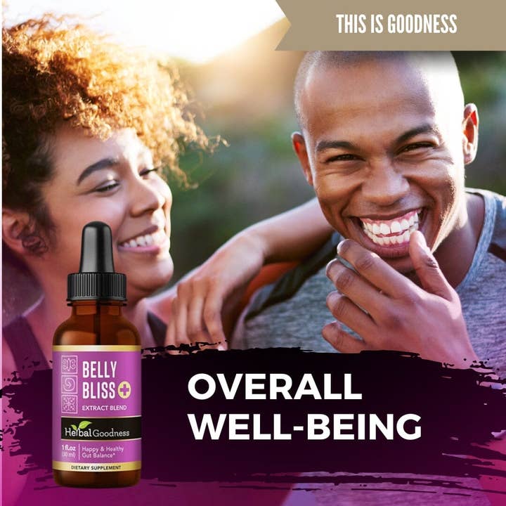 Herbal Goodness - Venta al por mayor Suplementos/vitaminas para beber - Belly Bliss - Extracto líquido - Equilibrio intestinal feliz y saludable4