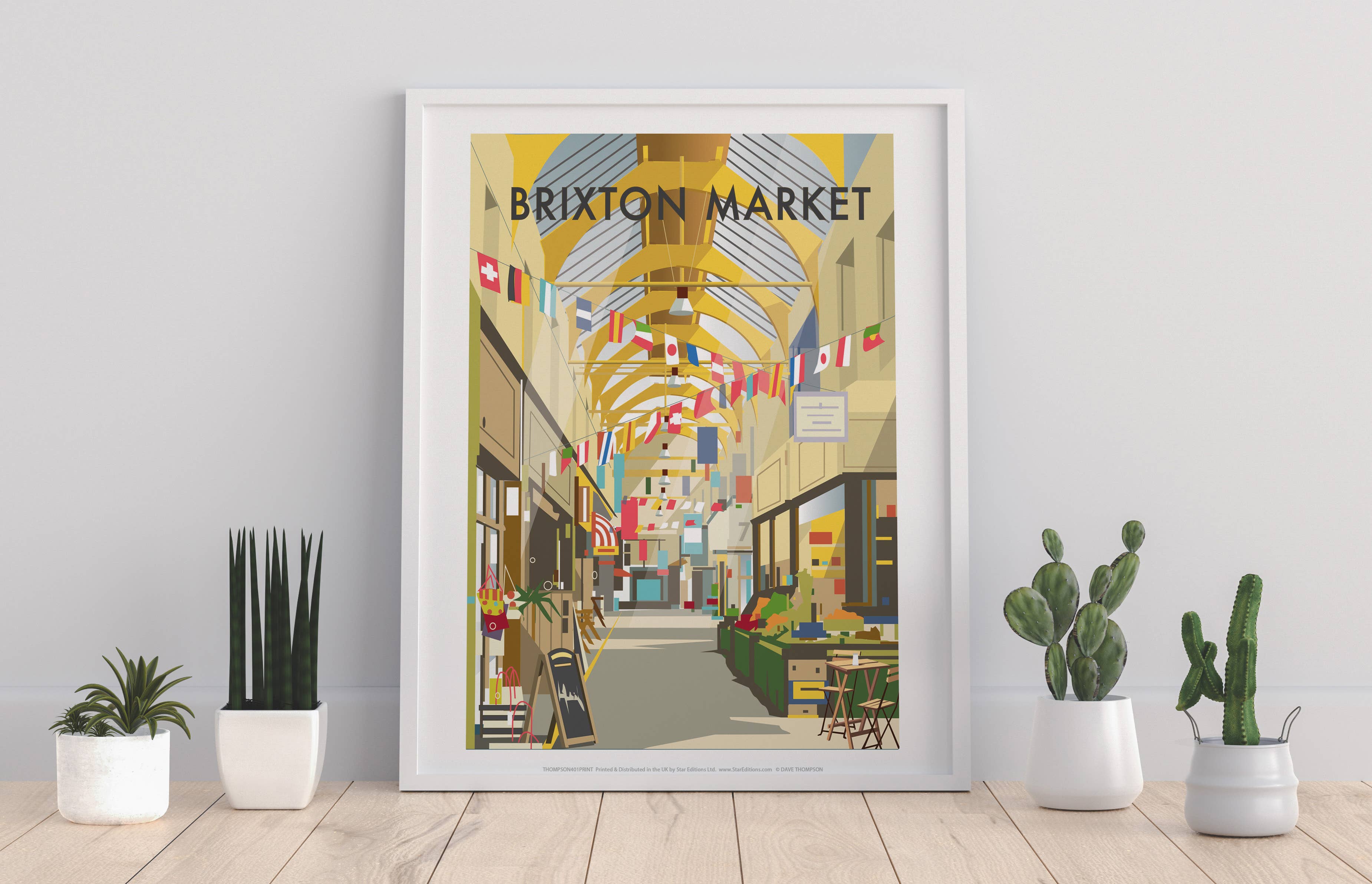 Star Editions – wholesale Art print – Brixton Market By Artist Dave Thompson - Premium Art Print0