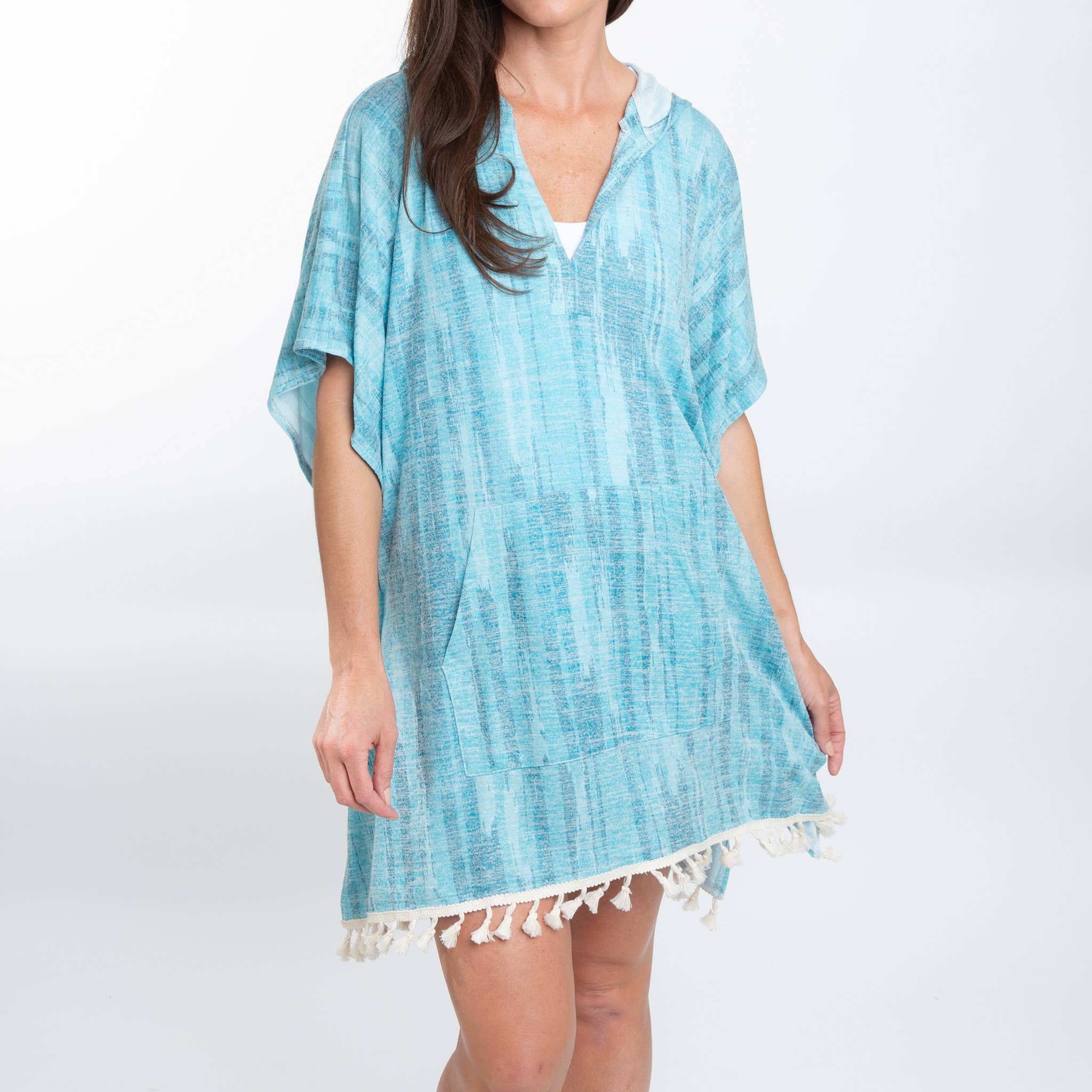 Elsie & Zoey - Wholesale Swim Cover Up - Women's - Naomi One Size Hooded Poncho Swimsuit Cover Up12
