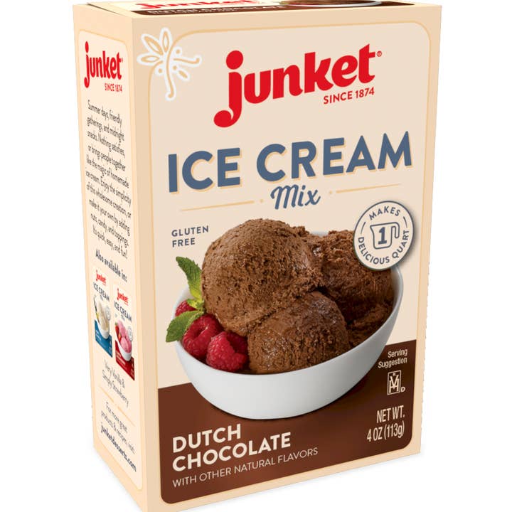 Junket Desserts – Engroshandel Is/sorbet – Hollandsk Chokolade Ice Cream Mix (sag af 12)