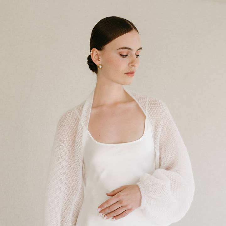 WOOL HOUSE - Wholesale Wrap - Women's - Bridal Cover up Bolero Shawl / ELIZABETH5