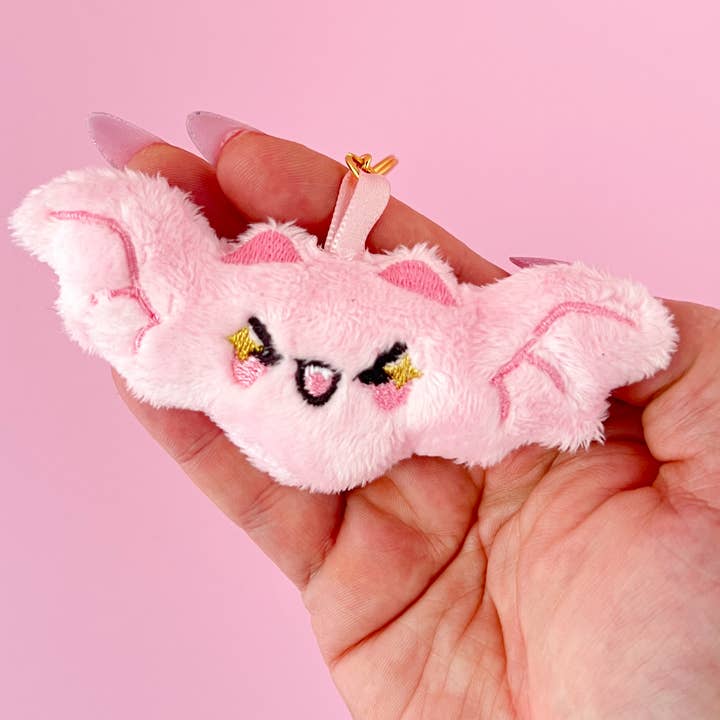 Kawaii Hair Candy - Vendita all'ingrosso Portachiavi - Donna - Portachiavi Pipistrello Kawaii in Peluche Accessorio Carino per Borsa o Zaino