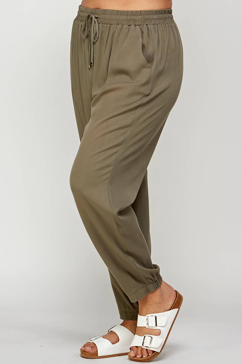 Haute Fox Plus Size & Contemporary - Vente Pantalon – femme - Pantalon jogger grande taille uni avec poches - CL2235P-P10