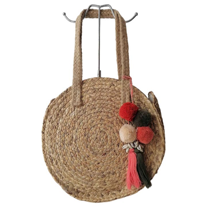 Bolso de paja natural RS-13415Z para venta al por mayor de Kala Imports LLC