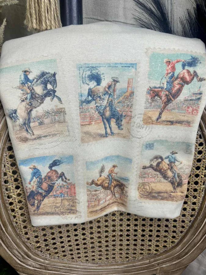 Tan The Bronc Rider (Gildan Tee) for wholesale on Faire