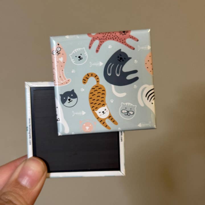 Íman de Gato Fofo para Frigorífico | Íman com Padrão de Gatinho Pastel por atacado de Tieu Magnetic