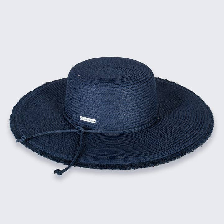 AB Beachwear - Wholesale Straw Hat - Women's - AB Beachwear Eco Hat UV50+ Capeline Shredded Blue3