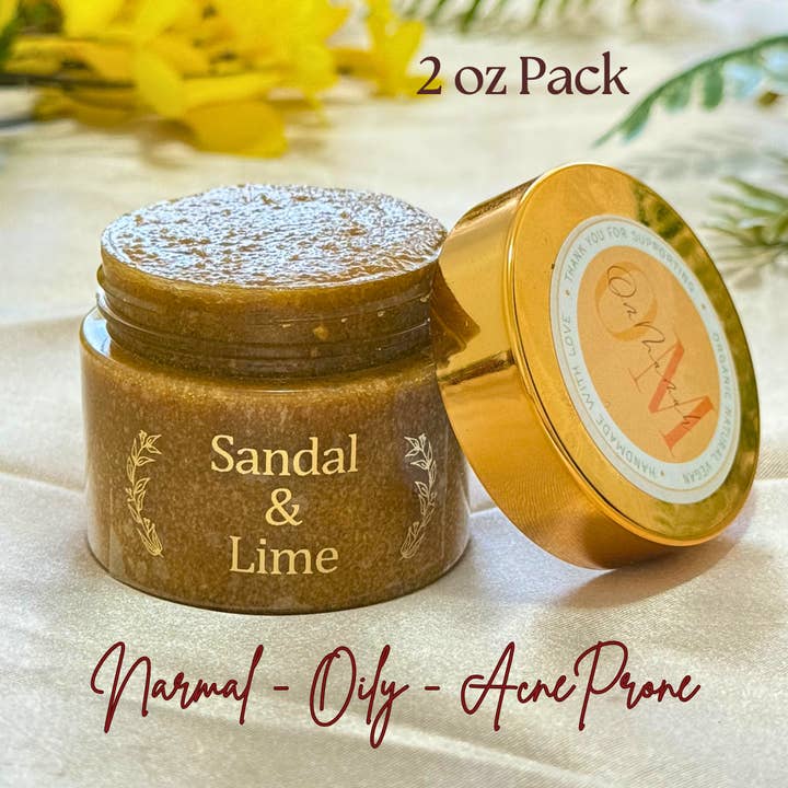 4-in-1 Hydrating Ubtan Scrub|FaceWash , Sandalwood & Lime for wholesale by Om Mamah